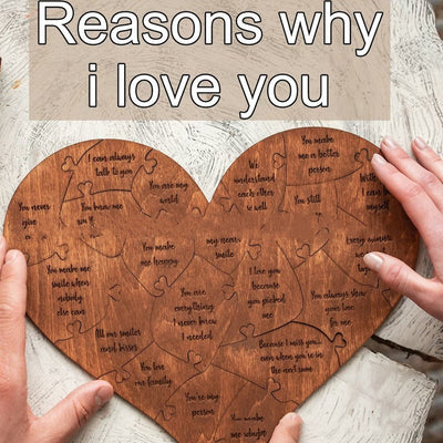 2024 New Wooden Love Puzzle Reasons "Why I Love You". - Leeshansify