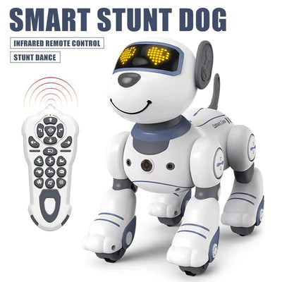 Funny RC Robot Electronic Dog Stunt Dog Voice Command Programmable Touch - sense Music Song Robot Dog for Children&#039;s Toys - Leeshansify